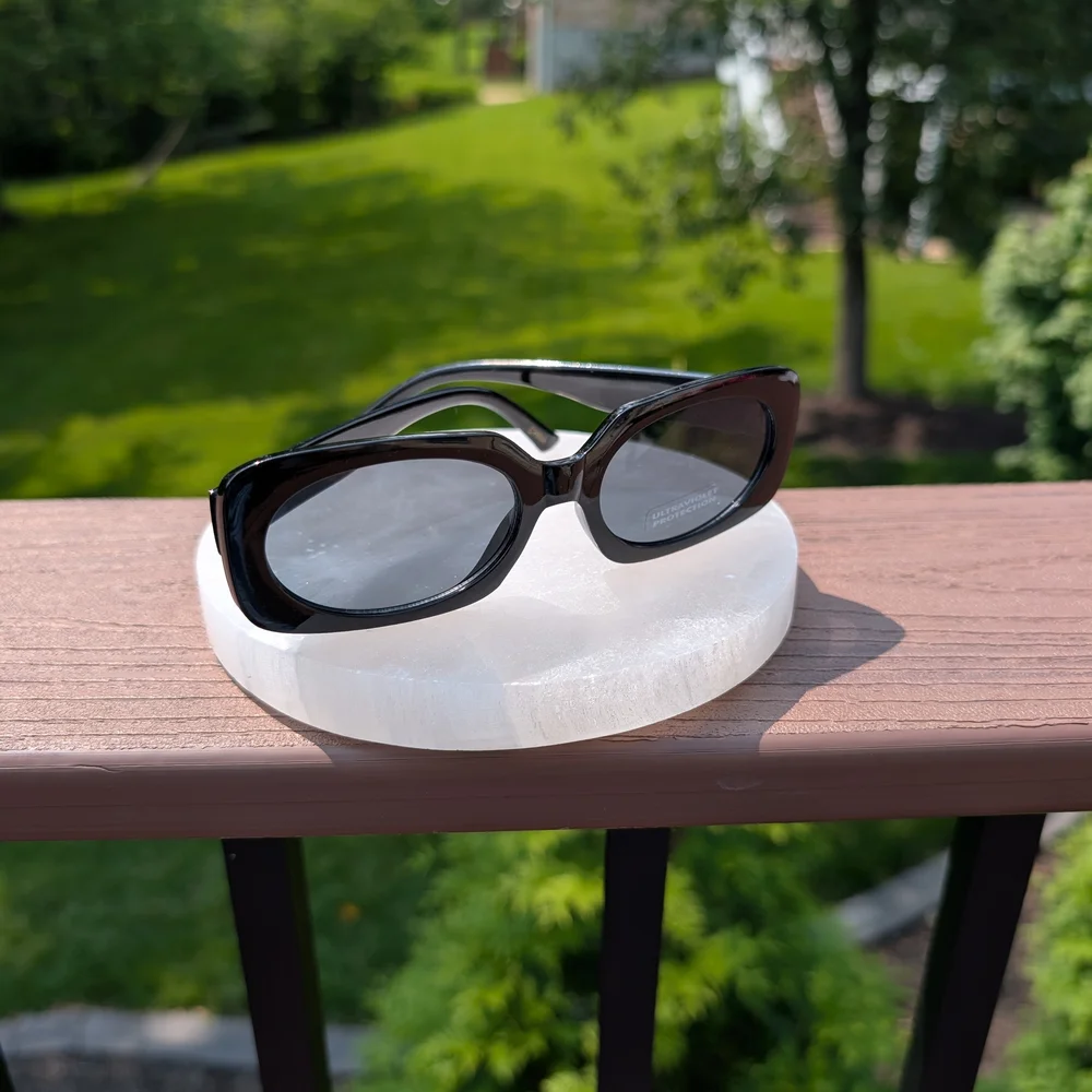 Black Oversized Square Women's Sunglasses - UV Protection